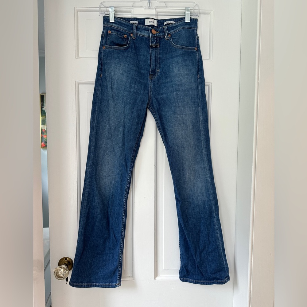 Closed Blue Denim Straight Mid Rise No Rips Lightweight Casual Jeans in Size 27